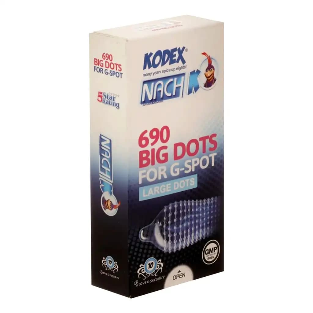 کاندوم ناچ کدکس مدل Big Dots بسته 10 عددی — تصویر ۲