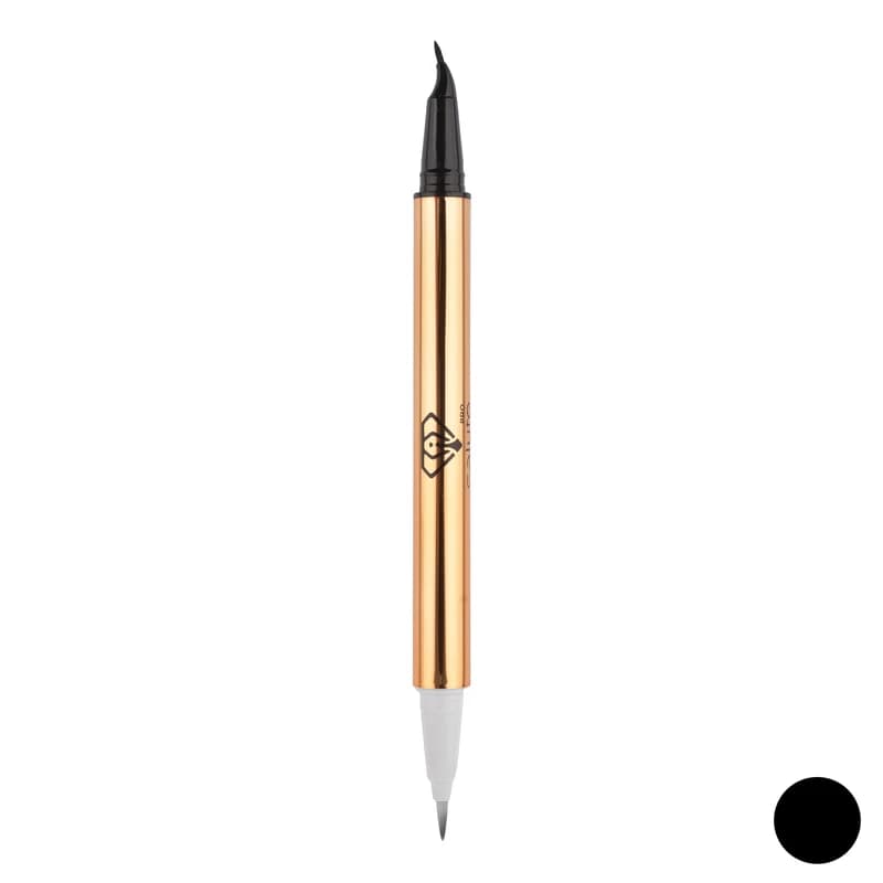 خط چشم ماژیکی دو سر سالوته (SALUTE) مدل GOLD HEAD FELT TIP به همراه سری پاک کننده