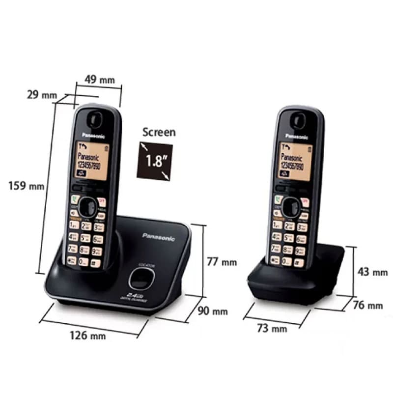 تلفن بی سیم پاناسونیک مدل KX-TG3712BX — تصویر ۴