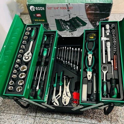 جعبه ابزار سه طبقه ۸۵ تیکه ادون مدل BOX-85