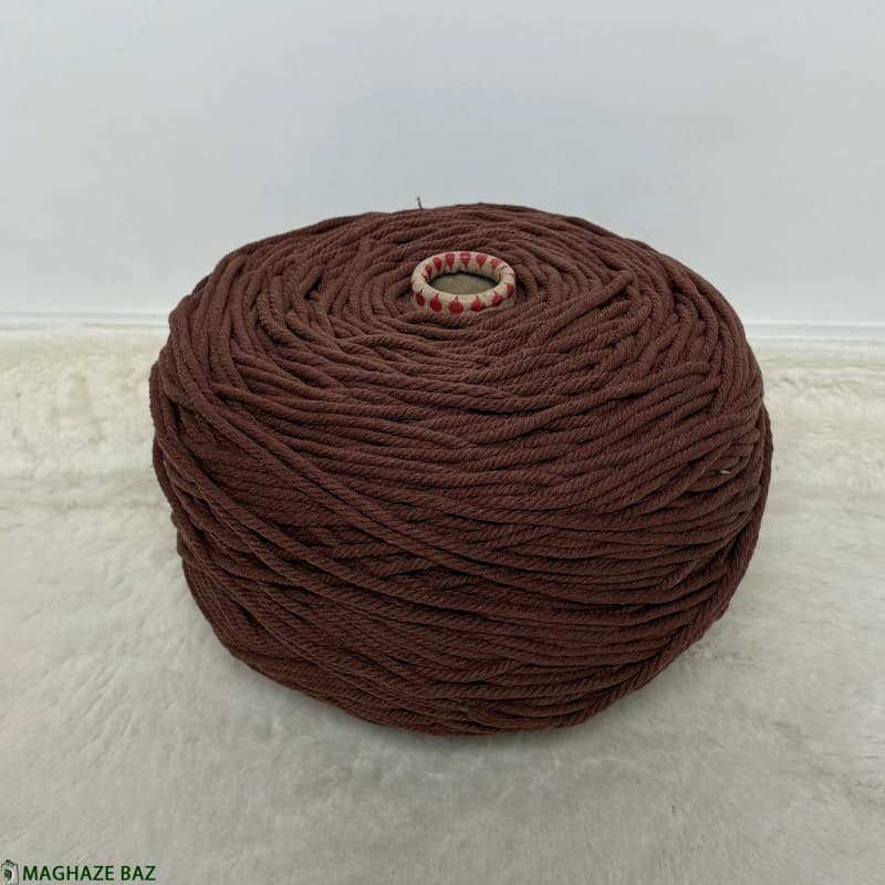 نخ مکرومه بافی رنگ شکلاتی 250 گرمی — تصویر ۴
