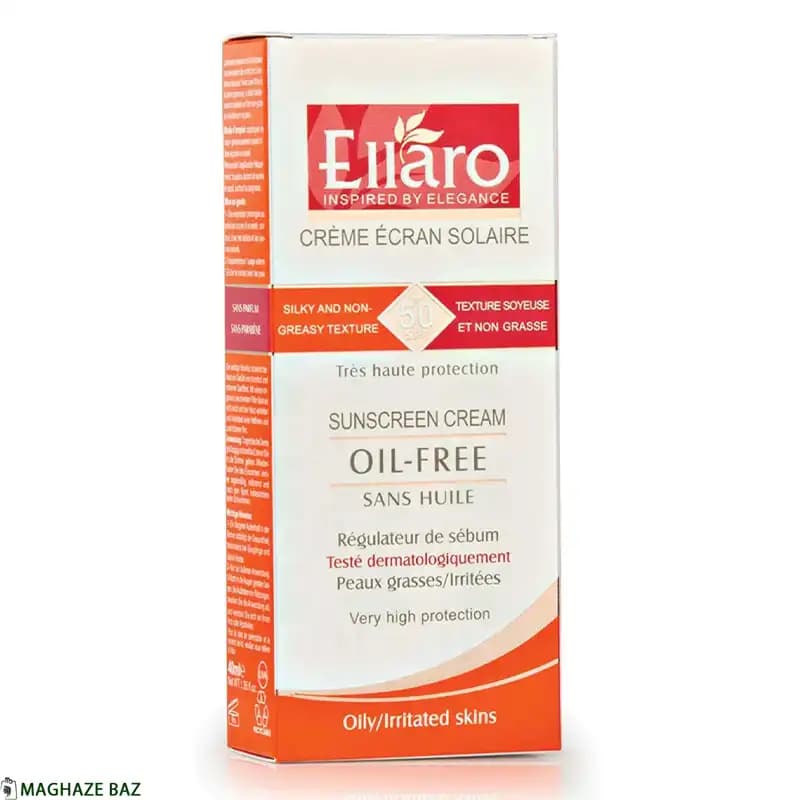 کرم ضد آفتاب فاقد چربی الارو (Ellaro) مدل Haute Protection با SPF50 مناسب پوست چرب بی رنگ حجم 40 میلی‌‌لیتر — تصویر ۴