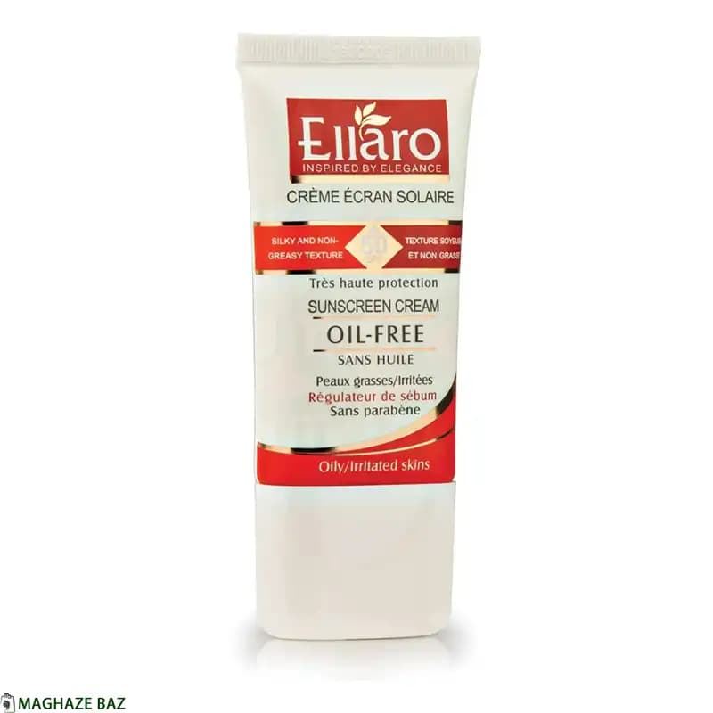 کرم ضد آفتاب فاقد چربی الارو (Ellaro) مدل Haute Protection با SPF50 مناسب پوست چرب بی رنگ حجم 40 میلی‌‌لیتر