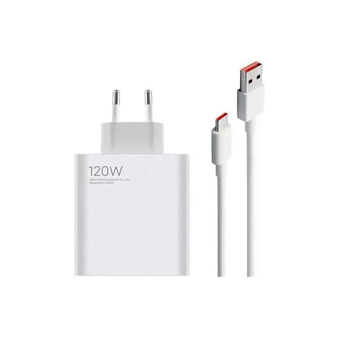 شارژر دیواری ۱۲۰ وات برند شیائومی به همراه کابل USB-C