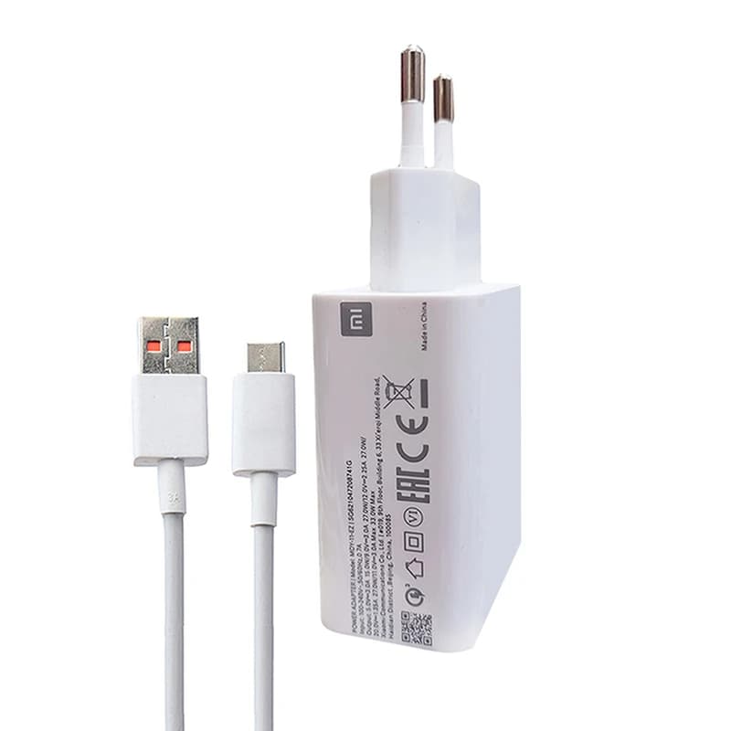شارژر دیواری ۳۳ وات برند شیائومی به همراه کابل USB-C — تصویر ۲