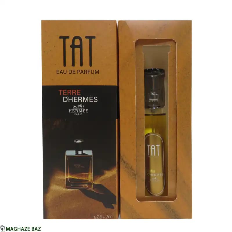 عطر جیبی مردانه تات مدل تغ دی هرمس Terre Dhermes با رایحه معتدل حجم 27 میلی لیتر