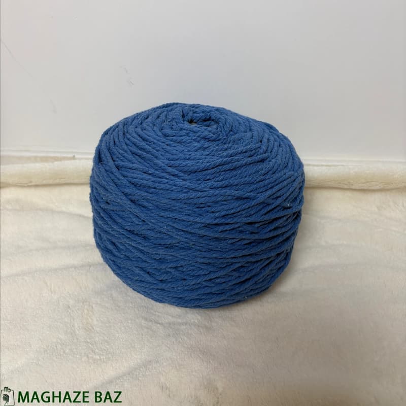 نخ مکرومه رنگ آبی تیره 250 گرمی — تصویر ۲