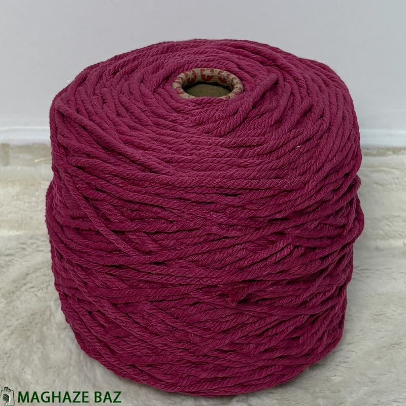 نخ مکرومه رنگ ارغوانی 250 گرمی — تصویر ۲