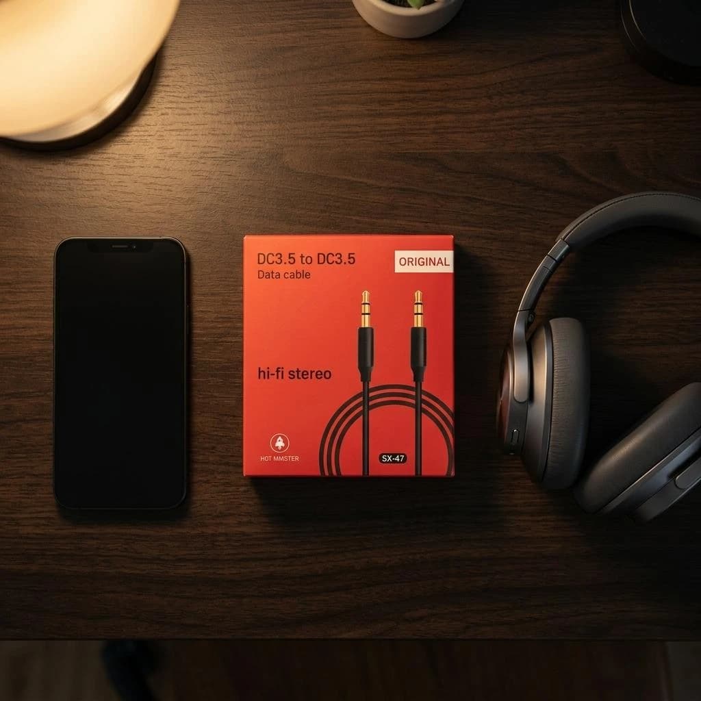 کابل AUX مدل SX-47 انتقال صدا Hi-Fi Stereo