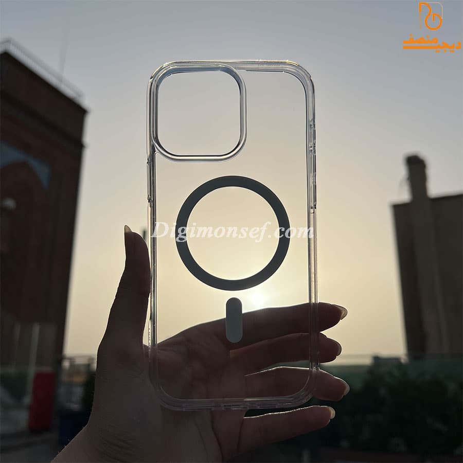 قاب گوشی سامسونگ مگ سیف دار شفاف اورجینال برند spigen — تصویر ۳