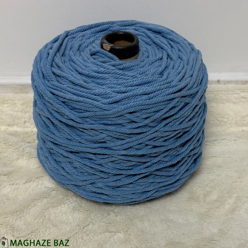 نخ مکرومه رنگ آبی 250 گرمی — تصویر ۲