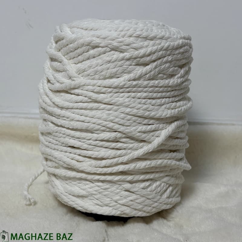 نخ مکرومه رنگ سفید 250 گرمی — تصویر ۶
