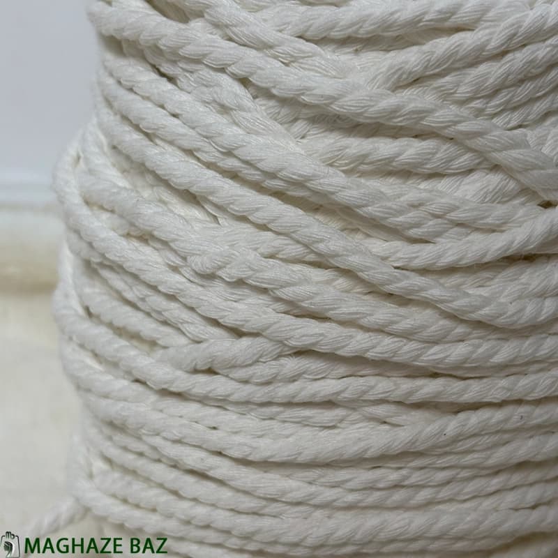نخ مکرومه رنگ سفید 250 گرمی — تصویر ۲