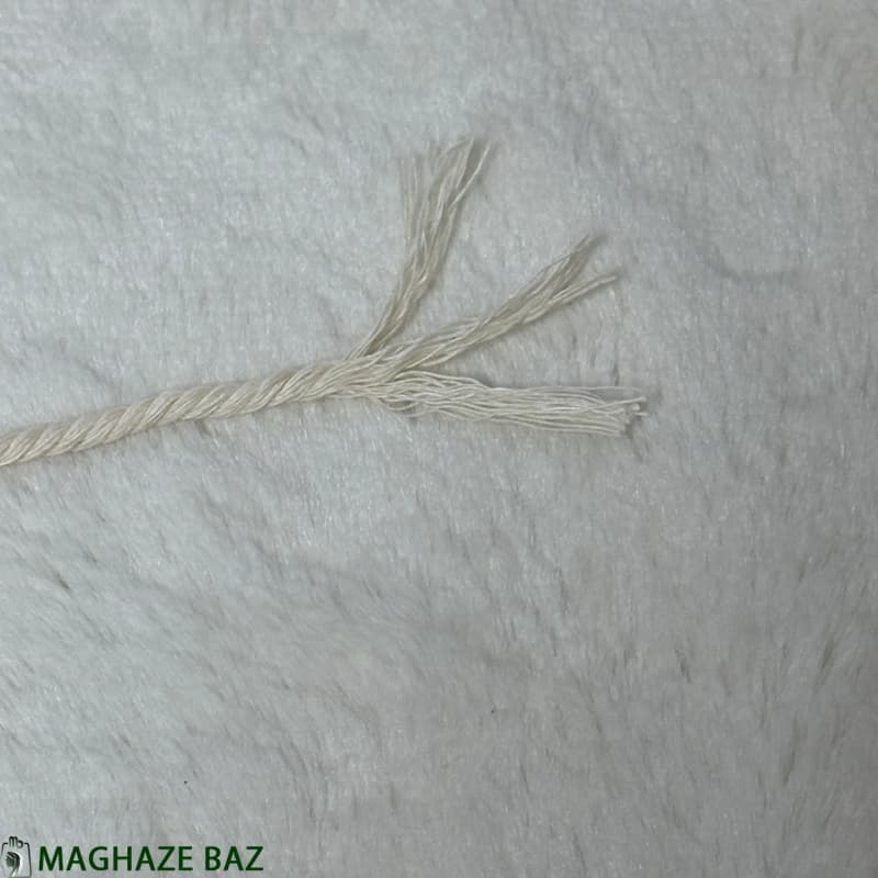 نخ مکرومه رنگ شیری 3و4 میل 250 گرمی — تصویر ۵