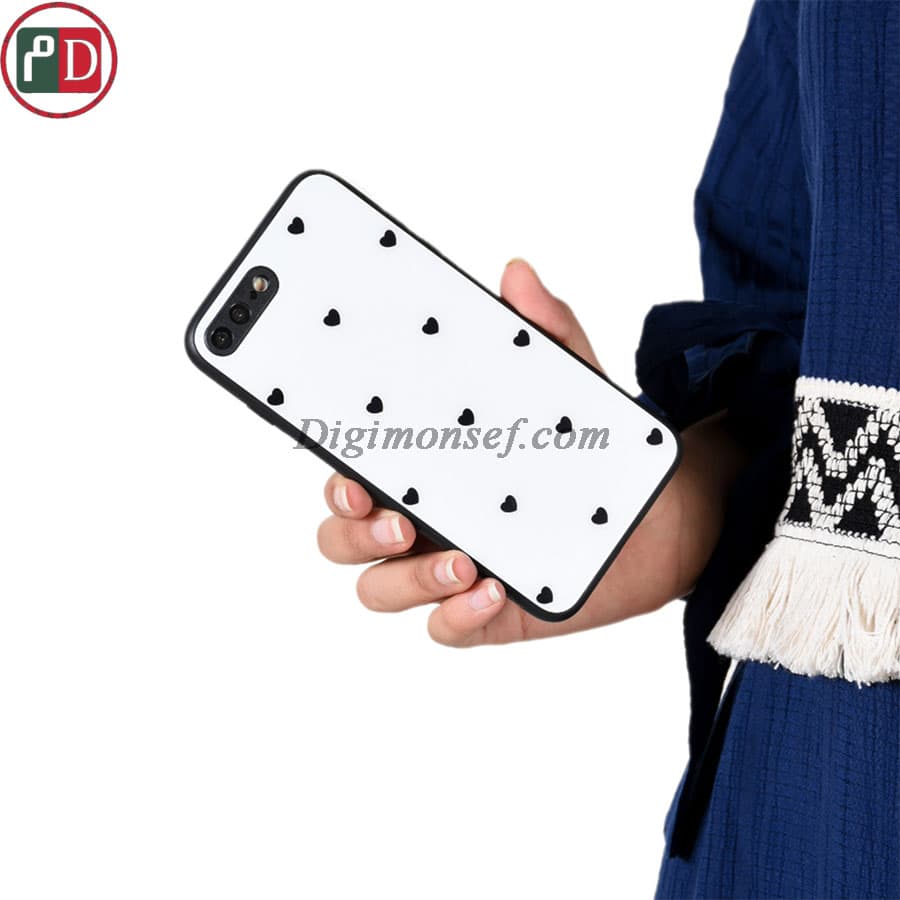 قاب گوشی شیائومی طرح قلب قلبی (پشت گلس) — تصویر ۳