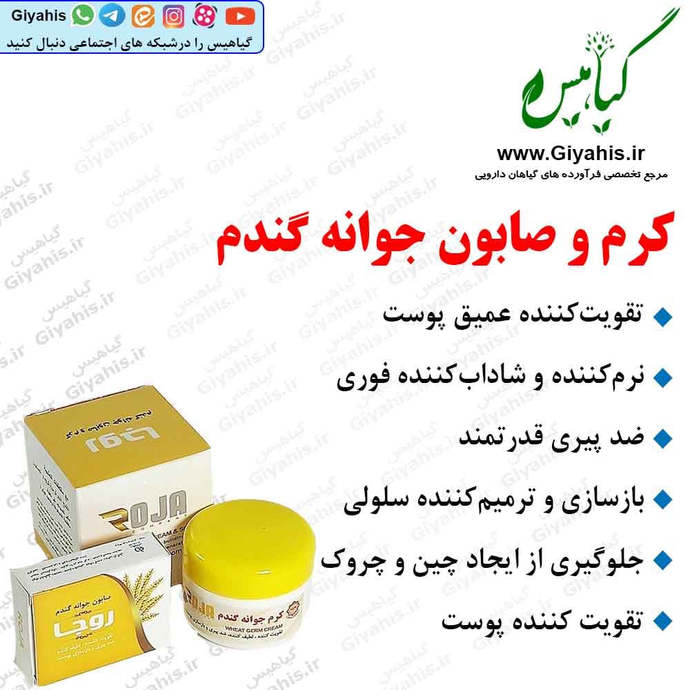 کرم و صابون جوانه گندم