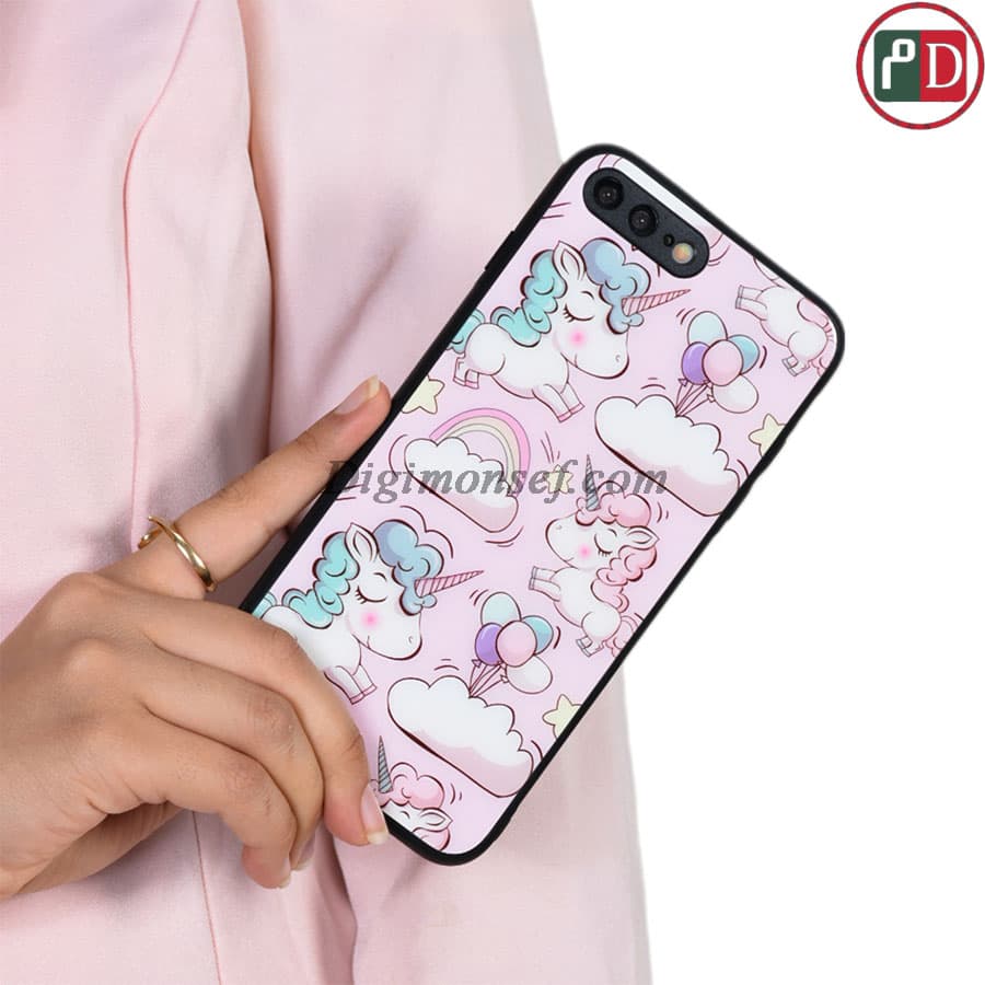 قاب گوشی شیائومی طرح یونیکورن (پشت گلس) — تصویر ۴