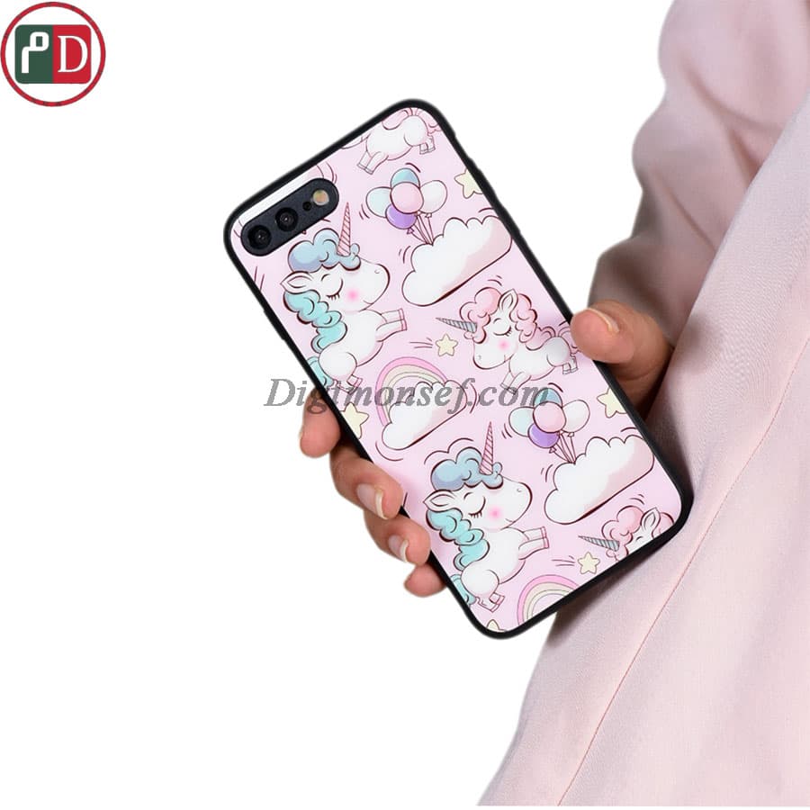 قاب گوشی شیائومی طرح یونیکورن (پشت گلس) — تصویر ۵