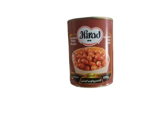 کنسرو لوبیا هیراد 370 گرم – بسته 12 عددی