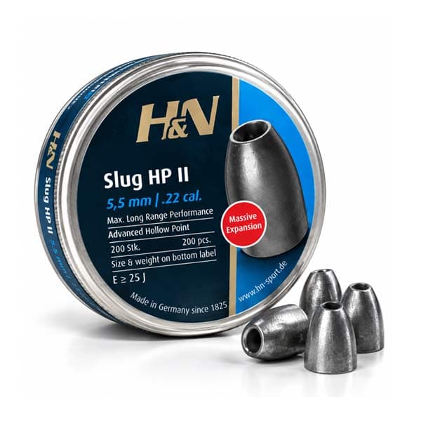 ساچمه H&N Slug HP II کالیبر 5.5 میلی‌متر | 25 گرین | 200 عدد