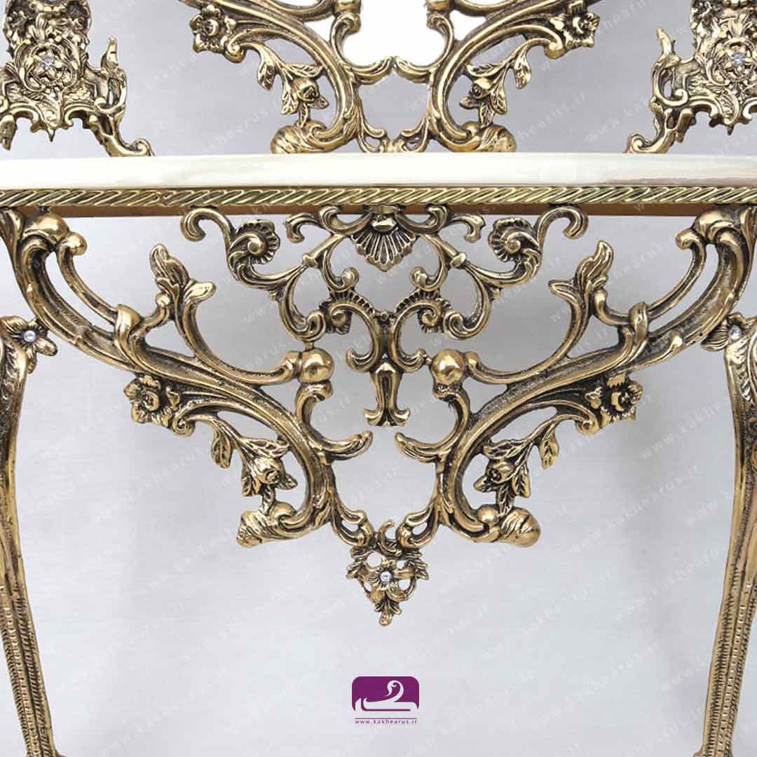 آینه کنسول مدرن برنجی کیهان – کد 27 — تصویر ۶