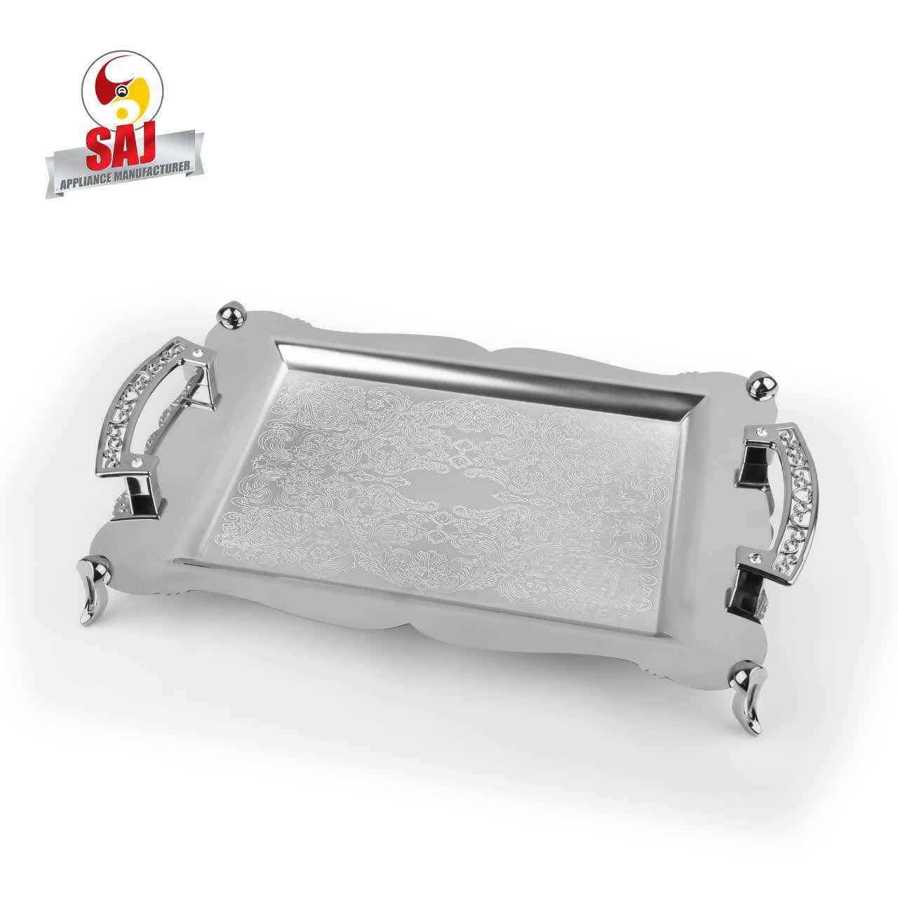 سینی دالبری پایه دار بزرگ کروم اسپرت- 3154C