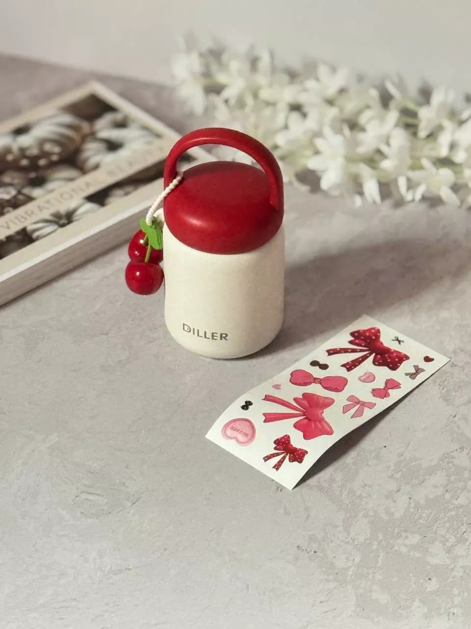 مینی تراولماگ دیلر استیل 316 طرح گیلاس 200 میلی لیتری — تصویر ۵