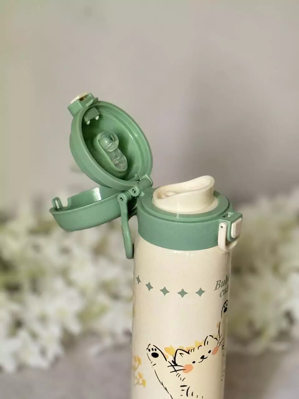 تراولماگ دوحالته استیل 304 طرح حیوانات 500 میلی لیتری — تصویر ۴