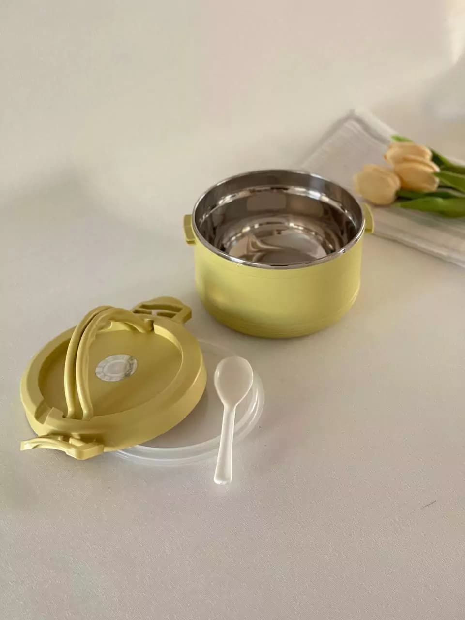 ظرف غذا دسته دار استیل — تصویر ۷