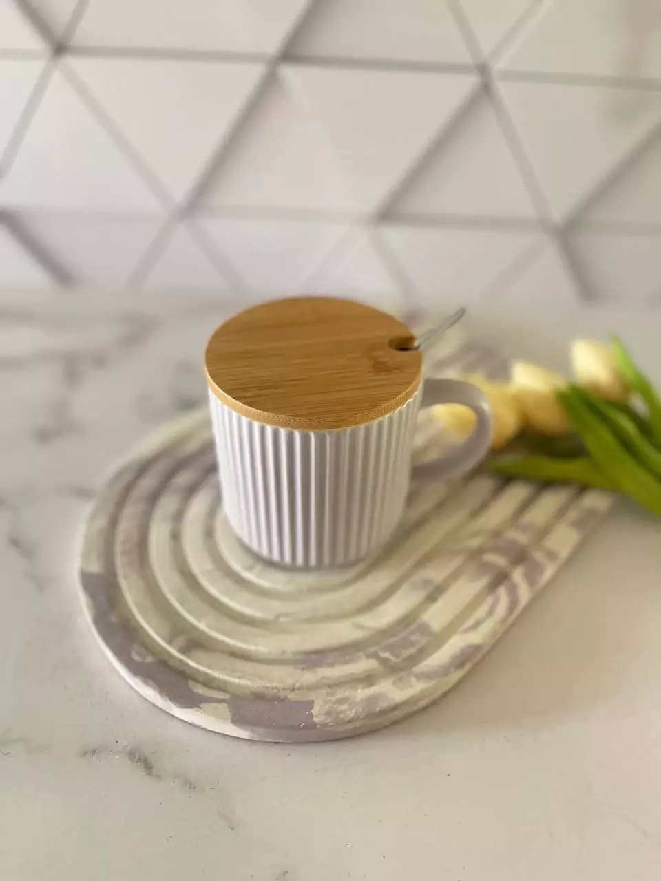 ماگ ساده با طرح بامبو — تصویر ۵