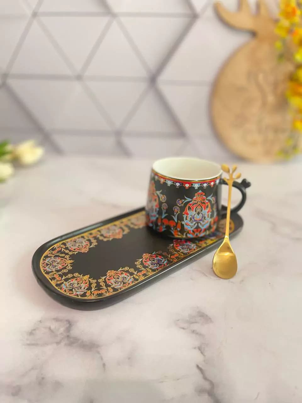 ست فنجون و زیره 300 میلی لیتری سرامیکی — تصویر ۲