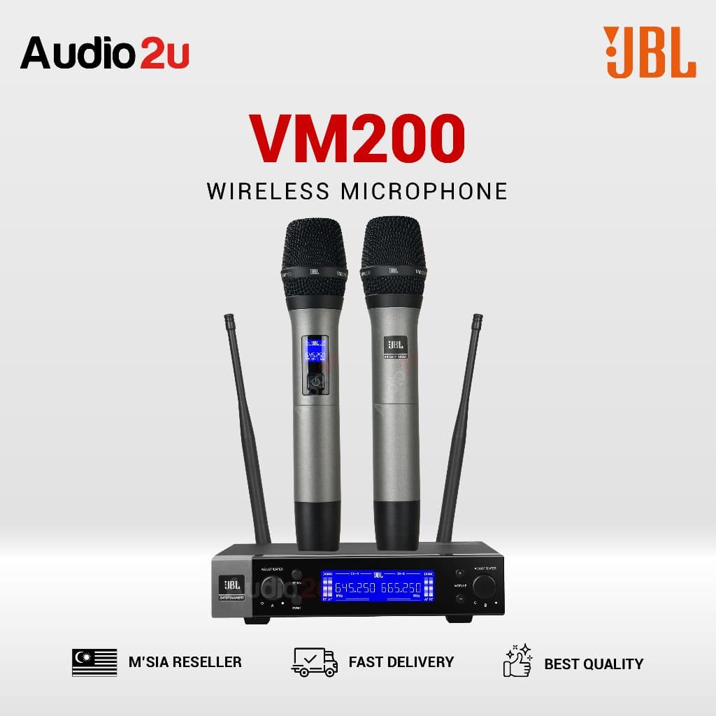 میکروفن بیسیم دو دستی جی بی ال Jbl Vm200