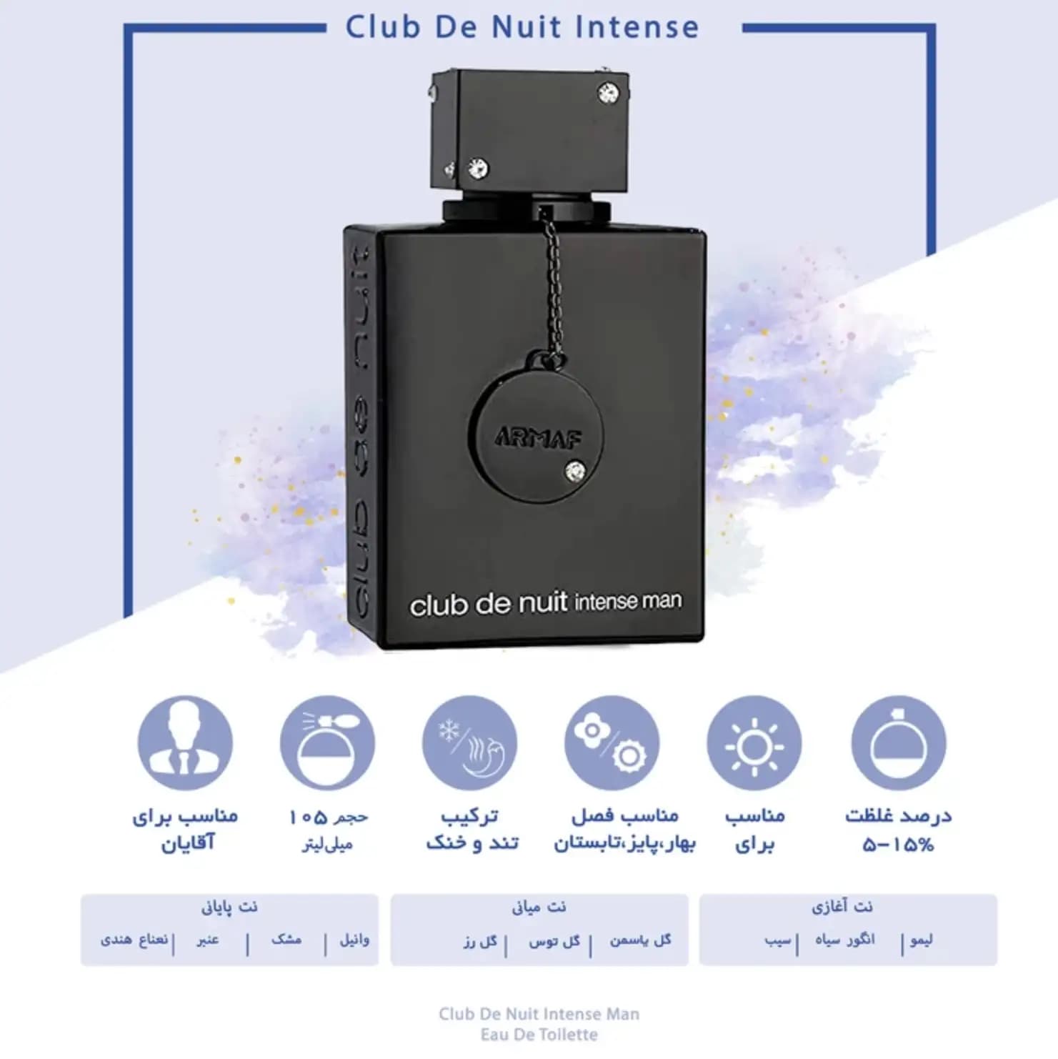 ادکلن آرماف کلاب د نویت اینتنس مردانه اورجینال Armaf Club de Nuit Intense — تصویر ۴