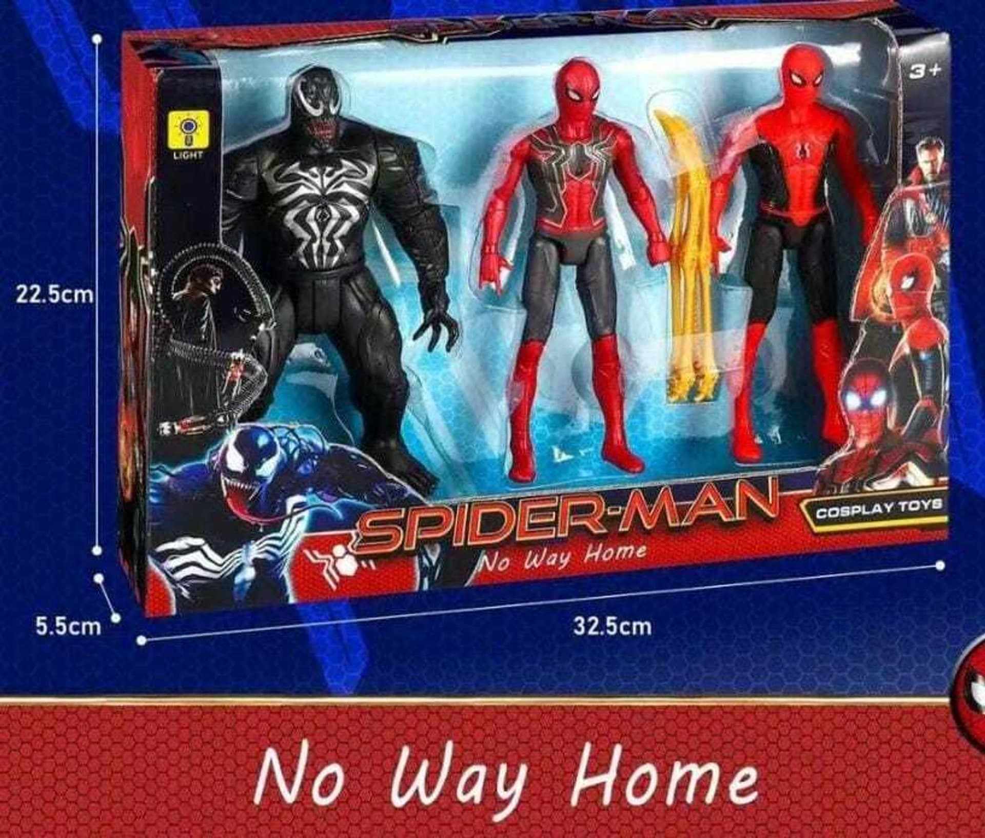 اکشن فیگور اسپایدرمن و ونوم مجموعه 3 عددی کد YK5990 — تصویر ۲