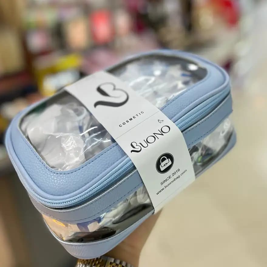 کیف آرایشی مدل شفاف چرمی کد9030