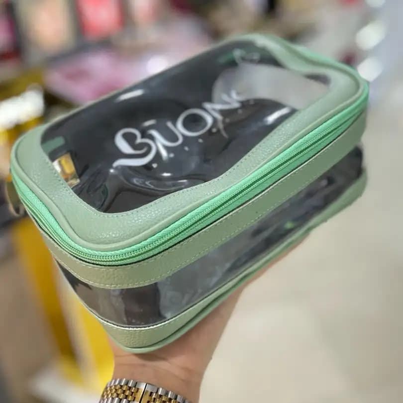 کیف آرایشی مدل شفاف چرمی کد9030 — تصویر ۲