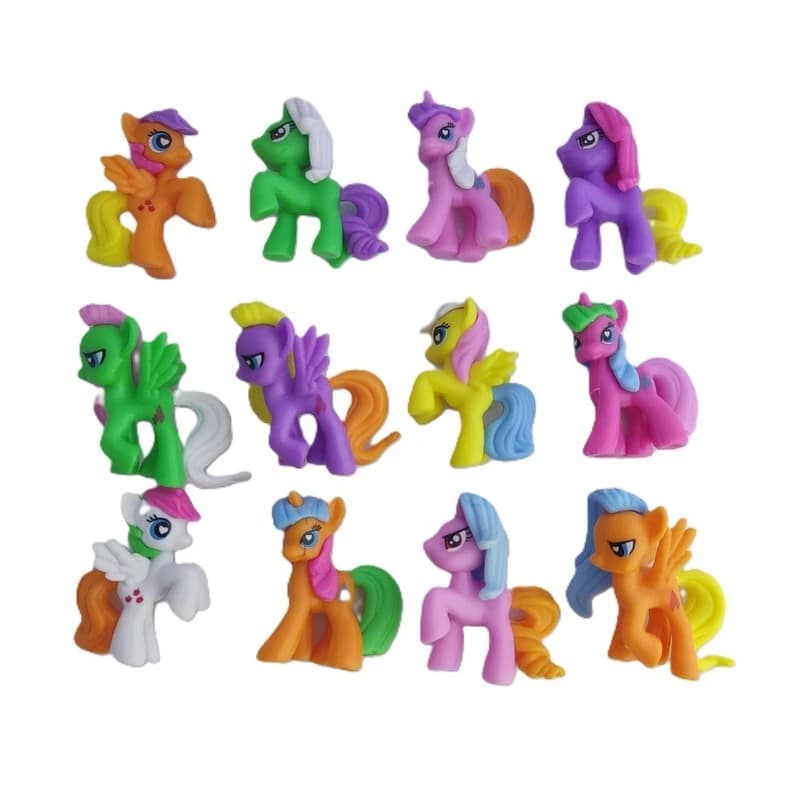 فیگور اسب پونی مجموعه 12 عددی ارتفاع 4 سانت کد B004