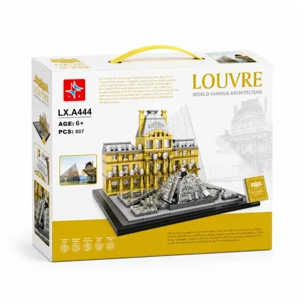 لگو آرشیتکت مدل موزه لوور پاریس Louvre Museum برند وانگ آیتم LX A444 (807 قطعه) — تصویر ۴
