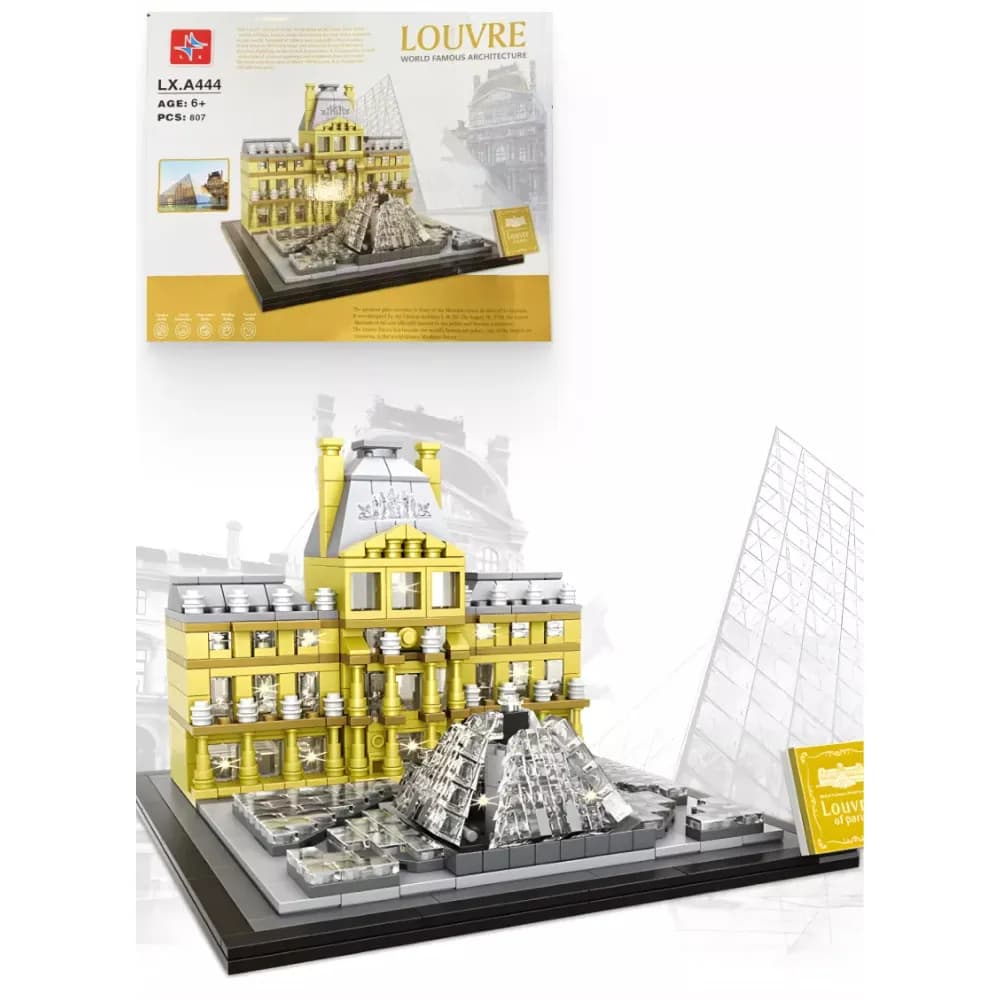 لگو آرشیتکت مدل موزه لوور پاریس Louvre Museum برند وانگ آیتم LX A444 (807 قطعه) — تصویر ۵