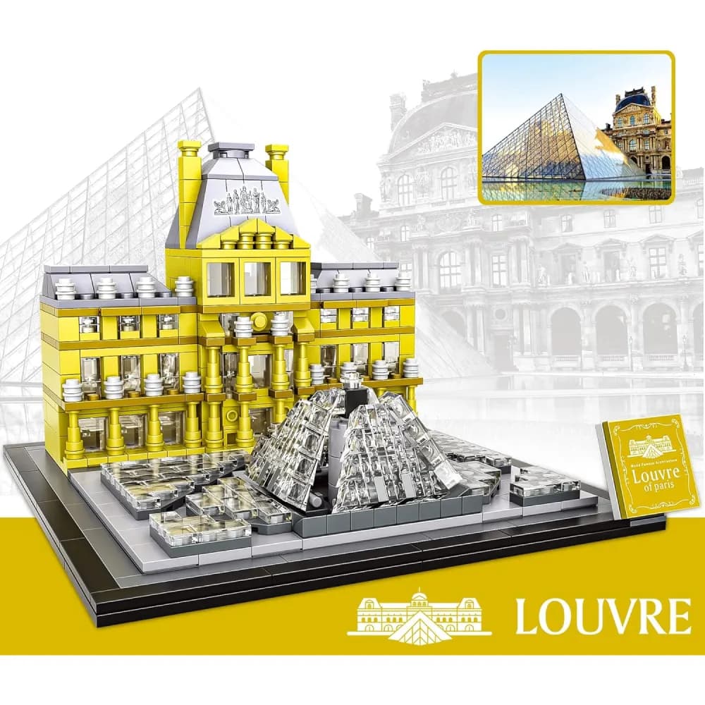 لگو آرشیتکت مدل موزه لوور پاریس Louvre Museum برند وانگ آیتم LX A444 (807 قطعه)