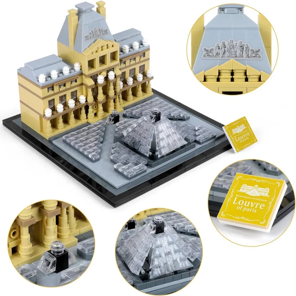 لگو آرشیتکت مدل موزه لوور پاریس Louvre Museum برند وانگ آیتم LX A444 (807 قطعه) — تصویر ۲