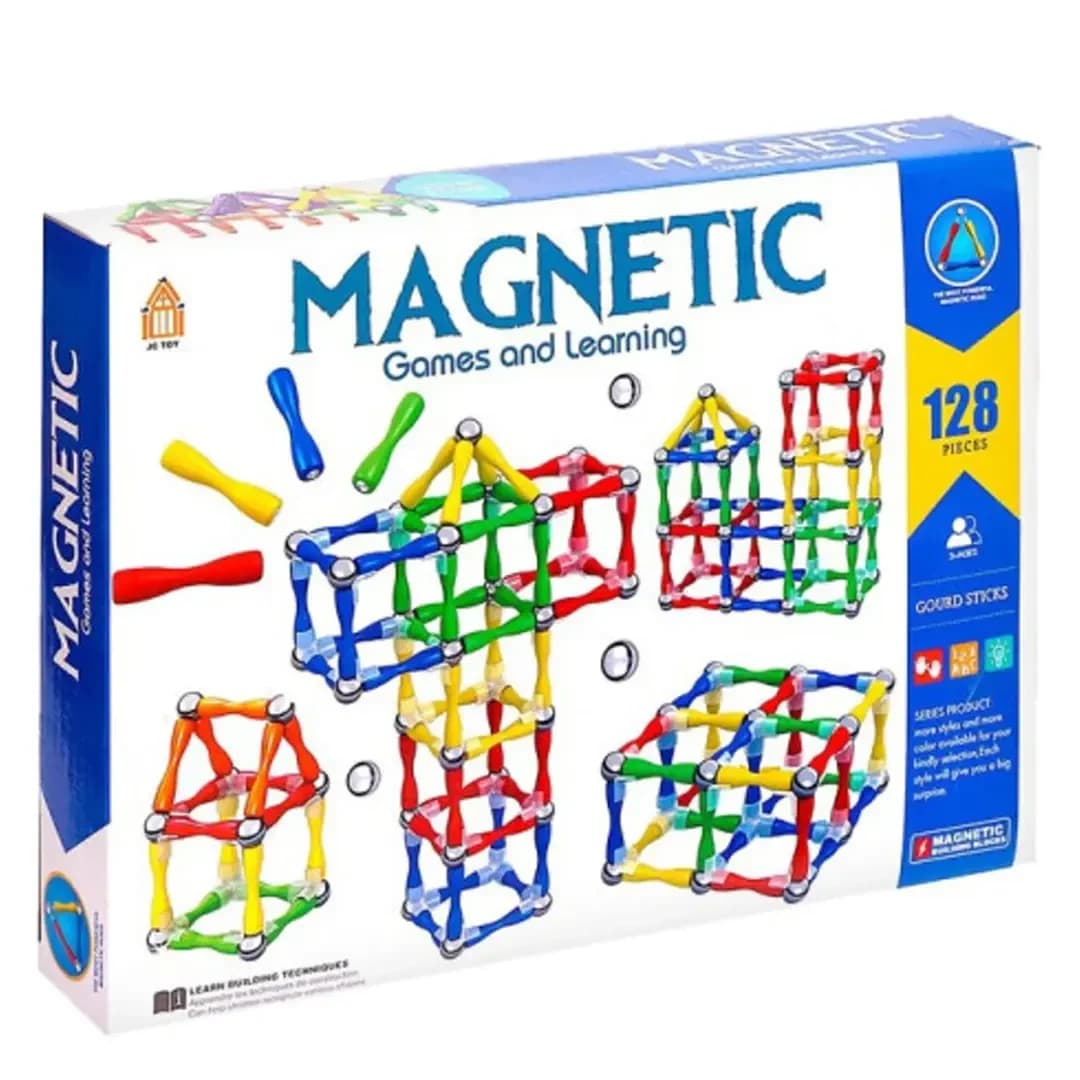 ساختنی مگنت مغناطیسی ۱۲۸ قطعه JC TOY مدل ۹۱۶