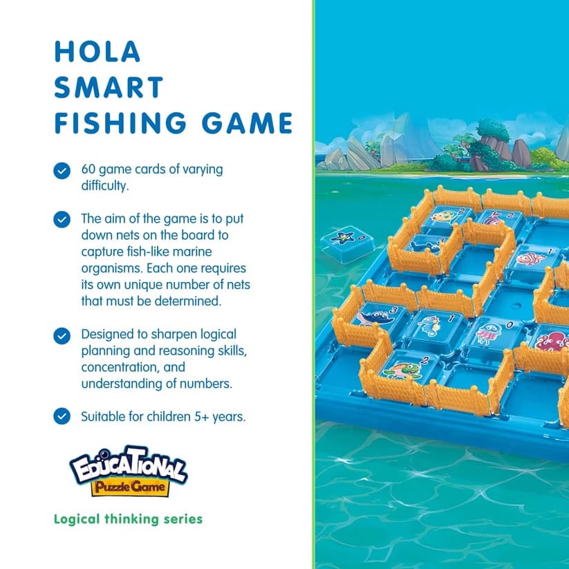 هولا تویز بازی فکری Smart Fishing Game؛ چالش ماهیگیری منطقی آیتم 796900 — تصویر ۳