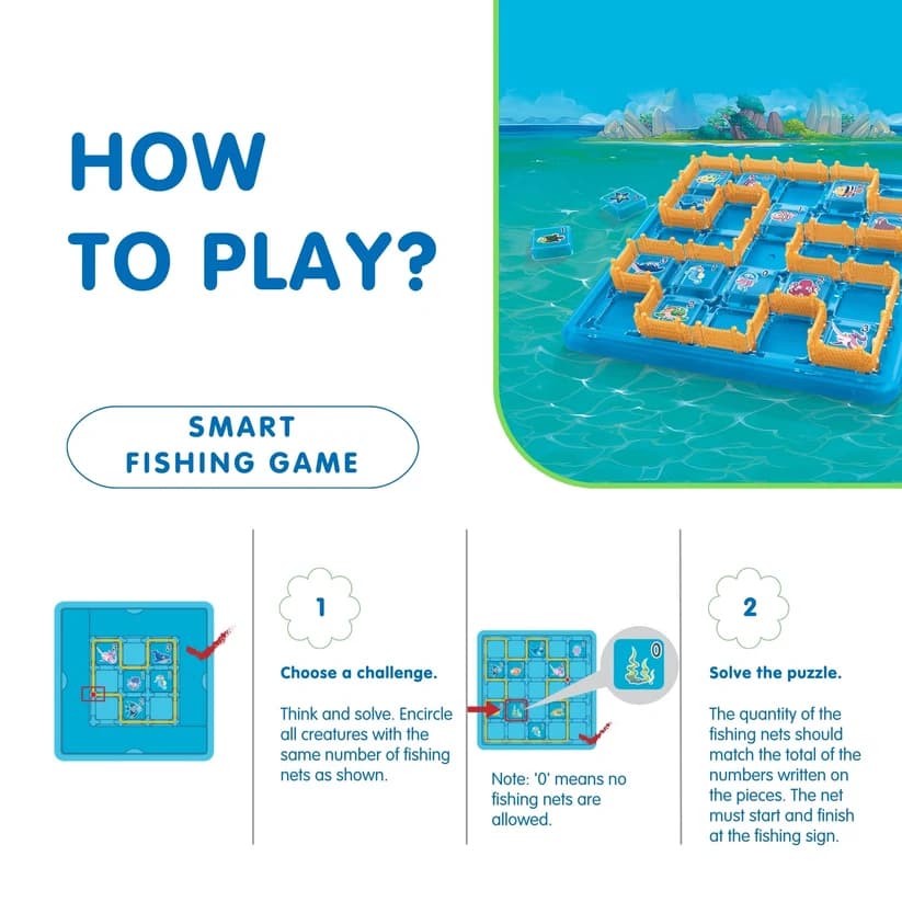 هولا تویز بازی فکری Smart Fishing Game؛ چالش ماهیگیری منطقی آیتم 796900 — تصویر ۴