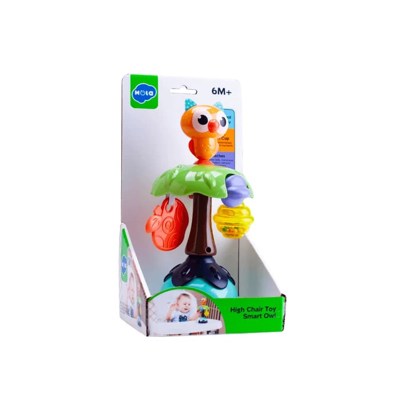 هولا تویز جغجغه چسبان رومیزی Smart Owl؛ جغد موزیکال نوزاد آیتم 3150B — تصویر ۴