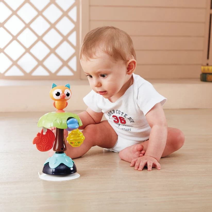 هولا تویز جغجغه چسبان رومیزی Smart Owl؛ جغد موزیکال نوزاد آیتم 3150B — تصویر ۲