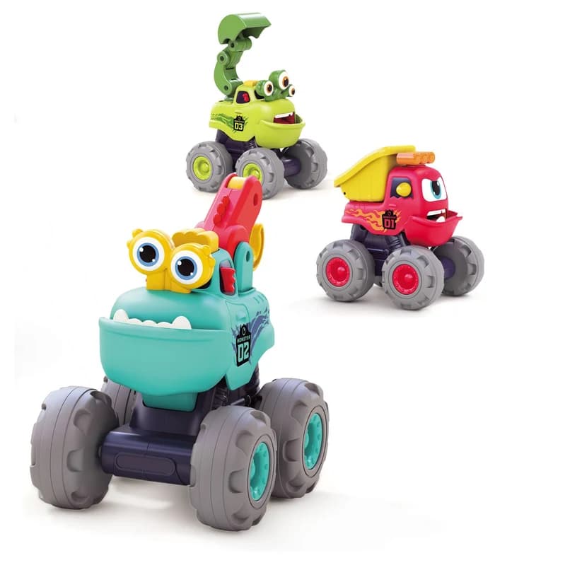 هولا تویز ماشین های راهسازی هیولا Fun Monster؛ مجموعه ۳ عددی آیتم 7911