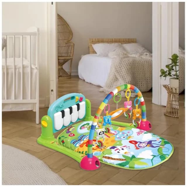 تشک و مرکز فعالیت پیانو دار هانگر مدل Baby Play Gym Piano Mat Green ایتم HE0603 — تصویر ۲