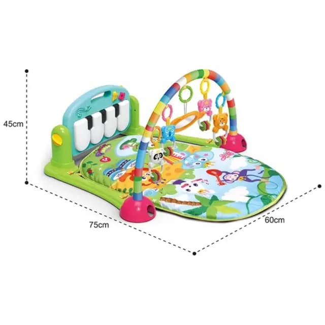 تشک و مرکز فعالیت پیانو دار هانگر مدل Baby Play Gym Piano Mat Green ایتم HE0603 — تصویر ۸