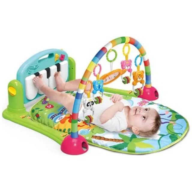 تشک و مرکز فعالیت پیانو دار هانگر مدل Baby Play Gym Piano Mat Green ایتم HE0603 — تصویر ۶
